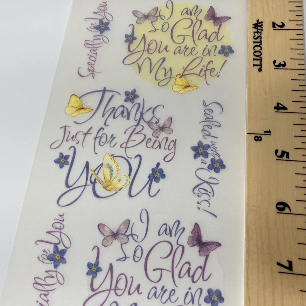7 Sheets Thankful for You Stickers Scrapbook